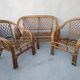Pair of vintage rattan armchairs