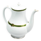 Christofle Paris – Teapot in porcelain, Green Ribbon model