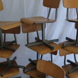 Lot of 10 kindergarten chairs - industrial style