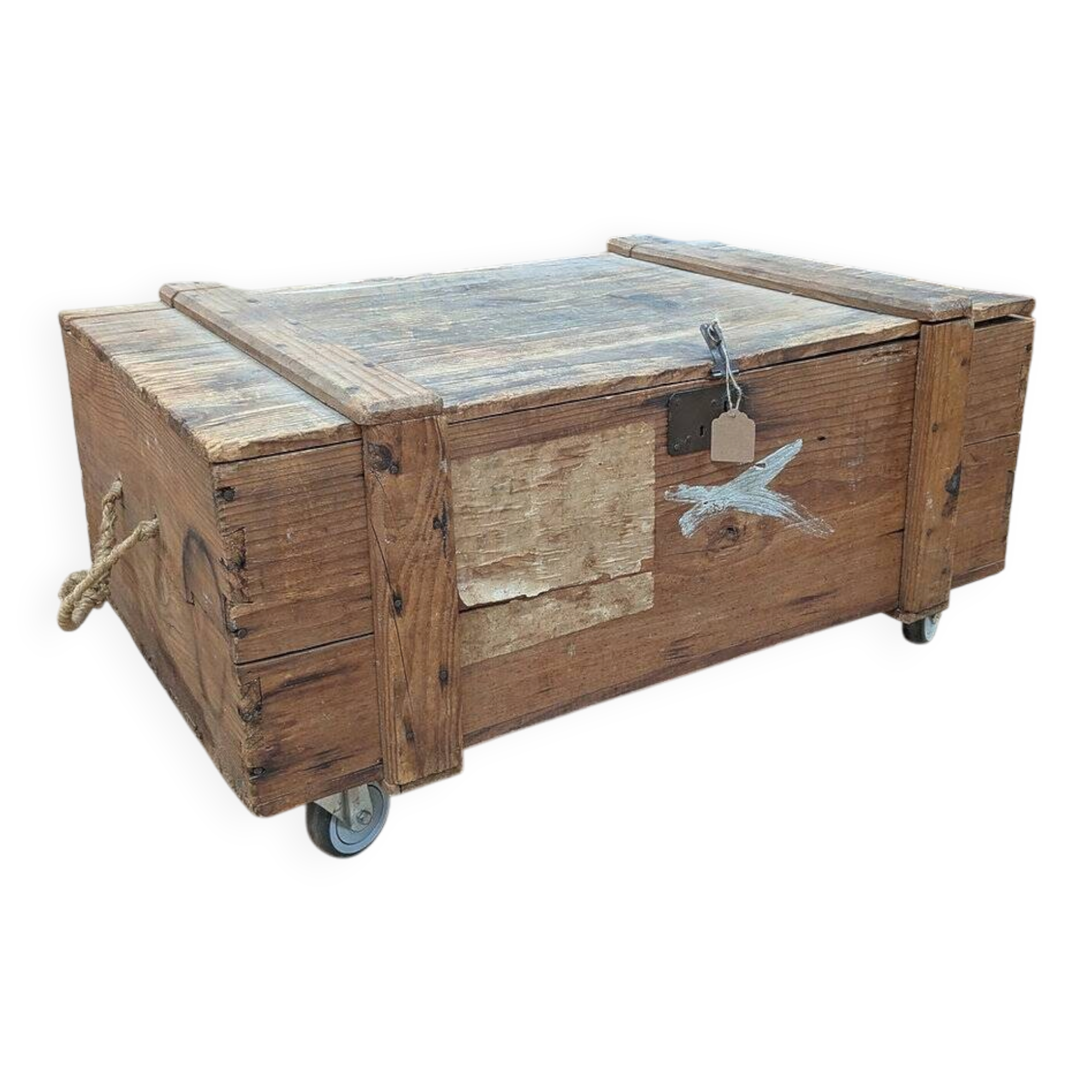 Table basse coffre vintage