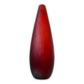 Vase verre rouge style Art Déco