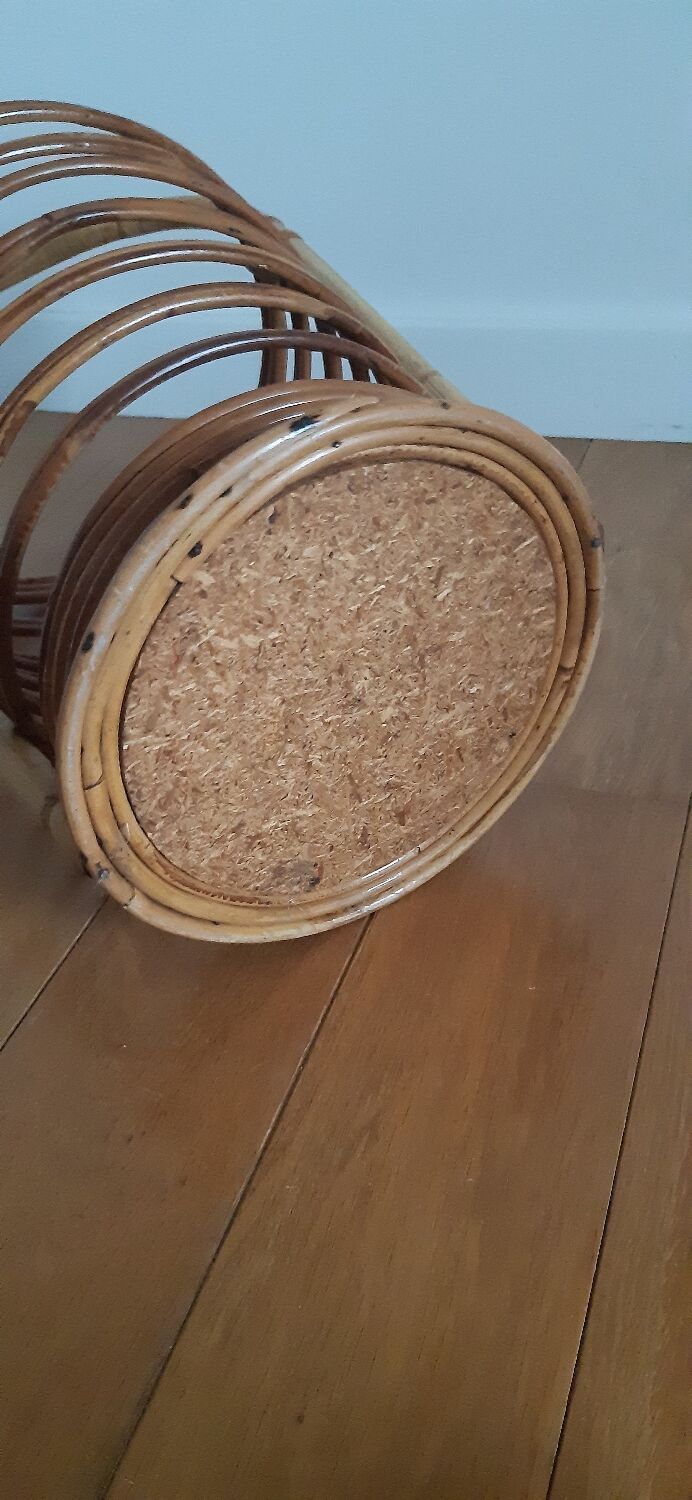 Vintage rattan umbrella stand