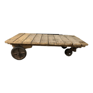 table basse chariot d'atelier - industriel