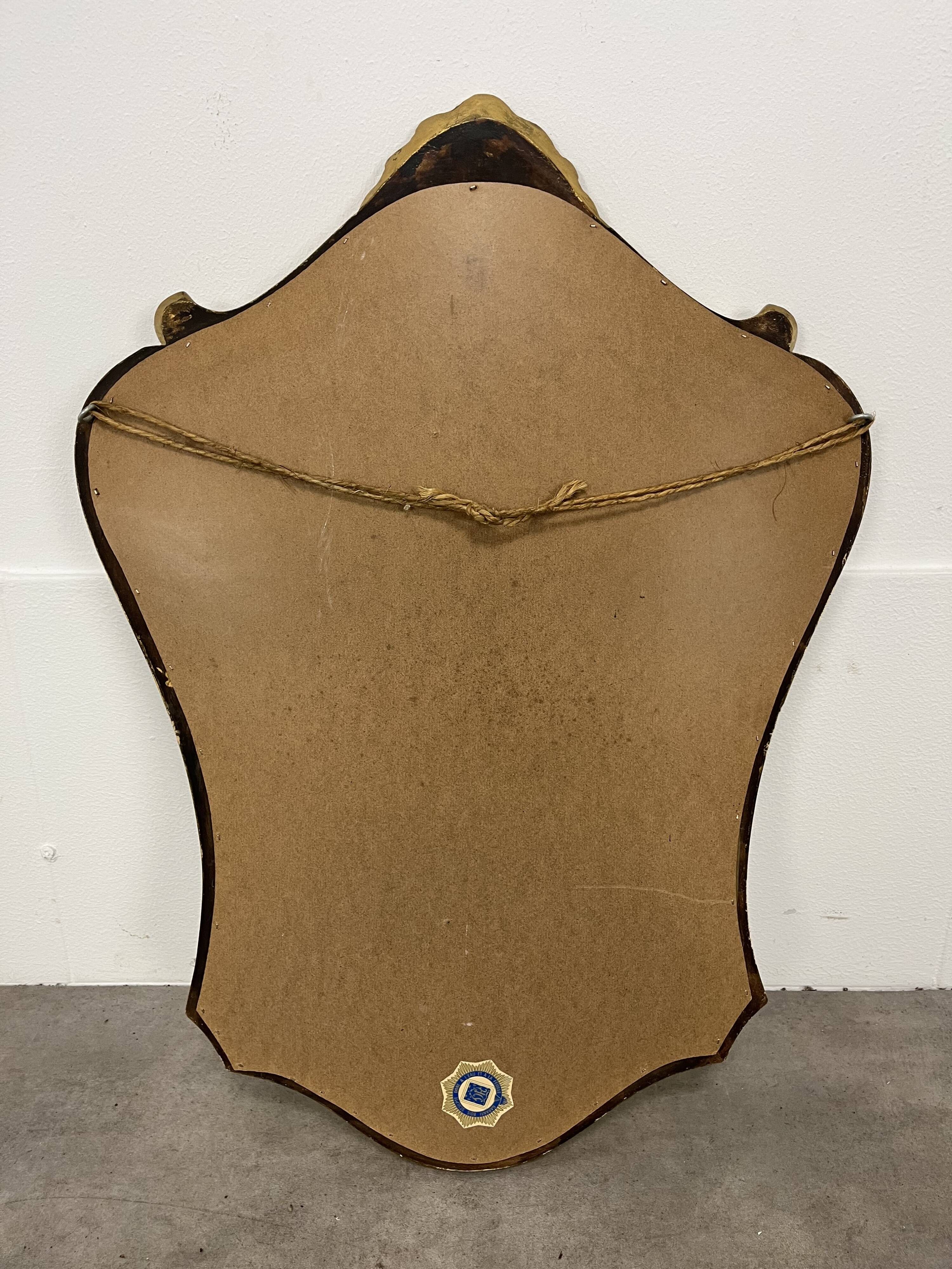 Gilded mirror carved wood, shell, classic style