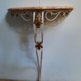 Steel and marble console