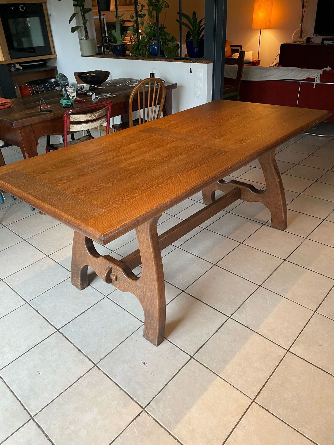 Neoclassical style farmhouse table dlg Guillerme et chambron 60/70