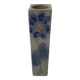 Vase carré en céramique grès signé Jean Claude Monange