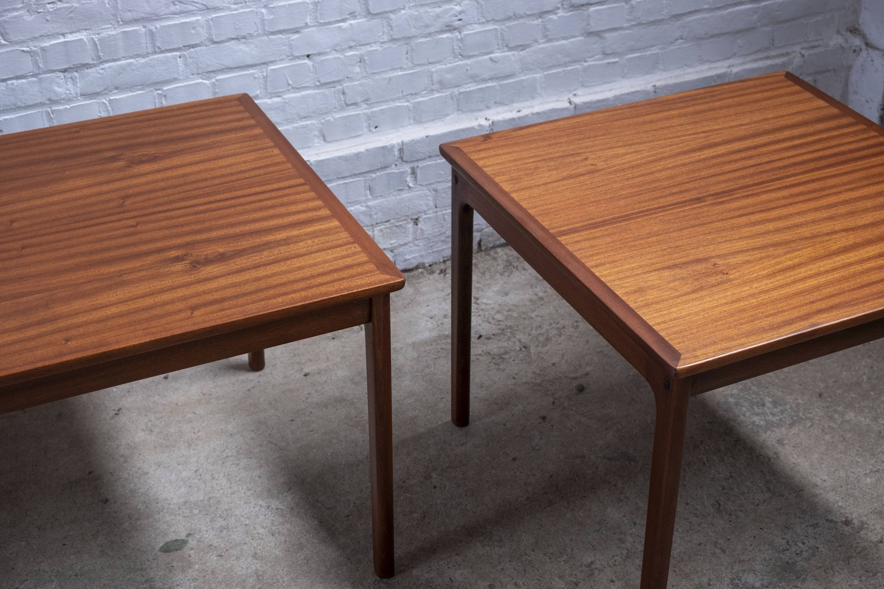 Pair of Ole Wanscher Side Tables in Mahogany, P. Jeppesen 1960s Denmark