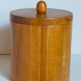 Vintage varnished solid blond wood box