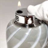 Encendedor de mesa "Tommaso Barbi" de cristal. Italia, 1970s.