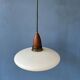 Suspension en verre opalin (style Philips) - Louis Kalff