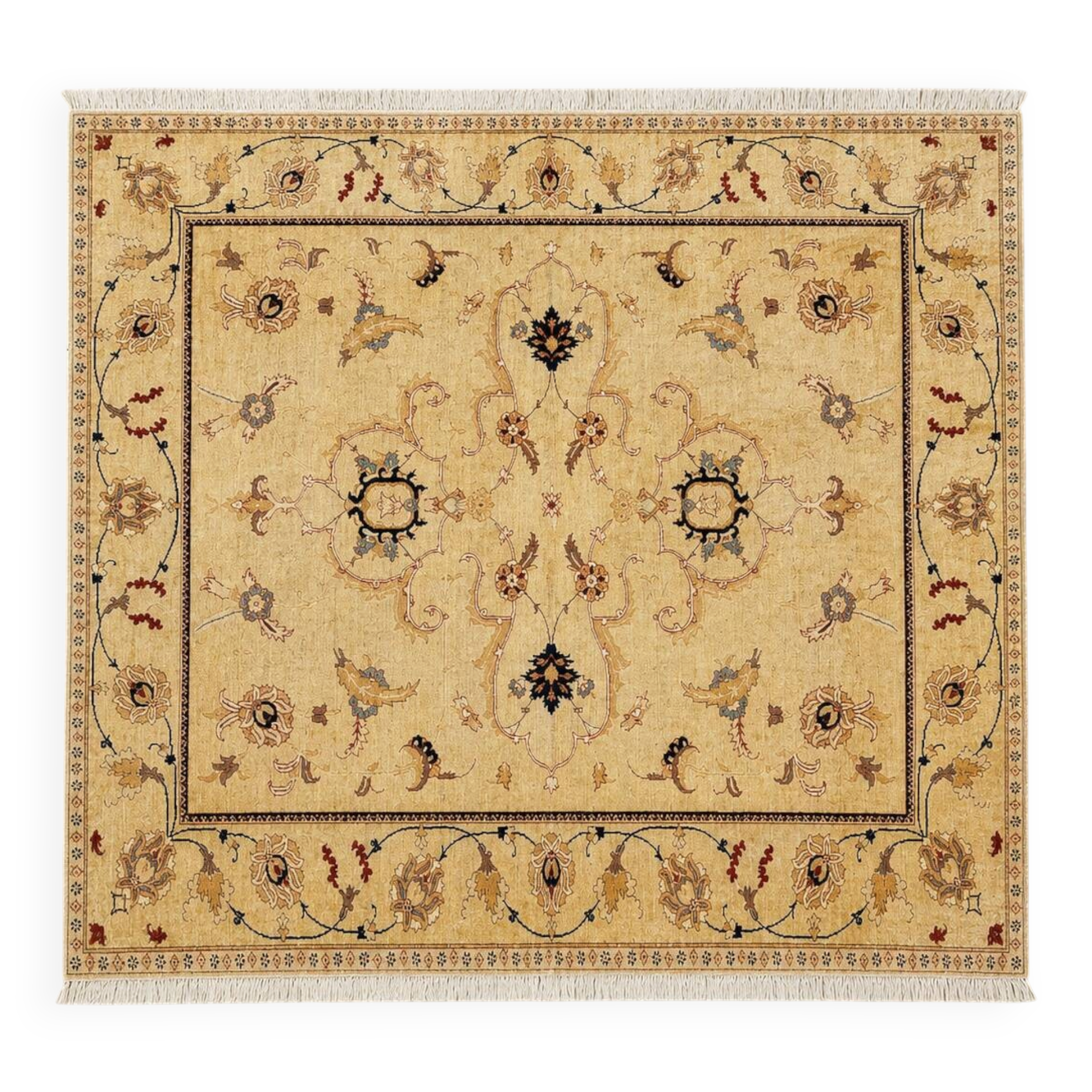 Tapis d’Orient noué main en laine, 287 × 237 cm