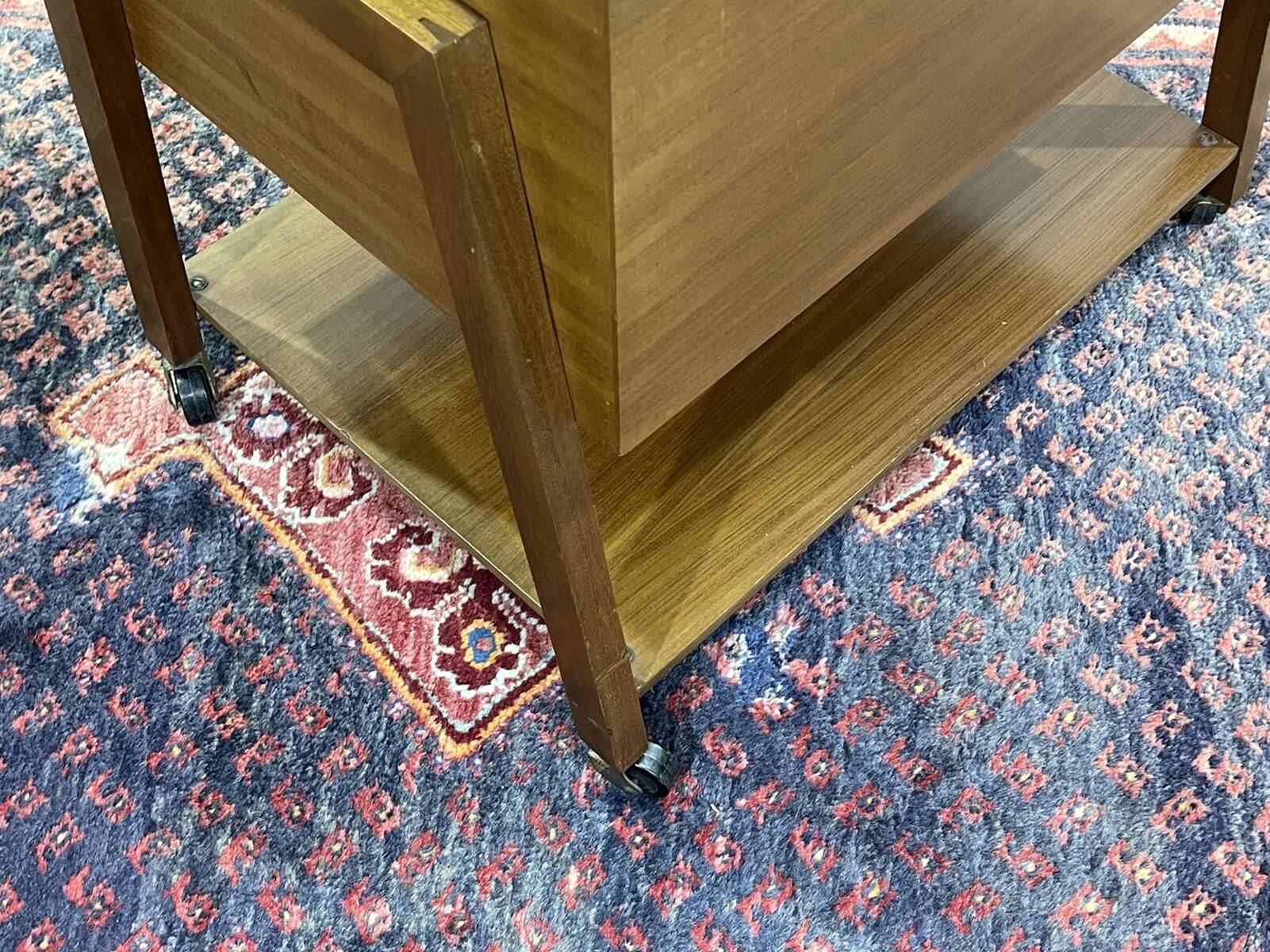 English mahogany sewing cabinet from the 1970s