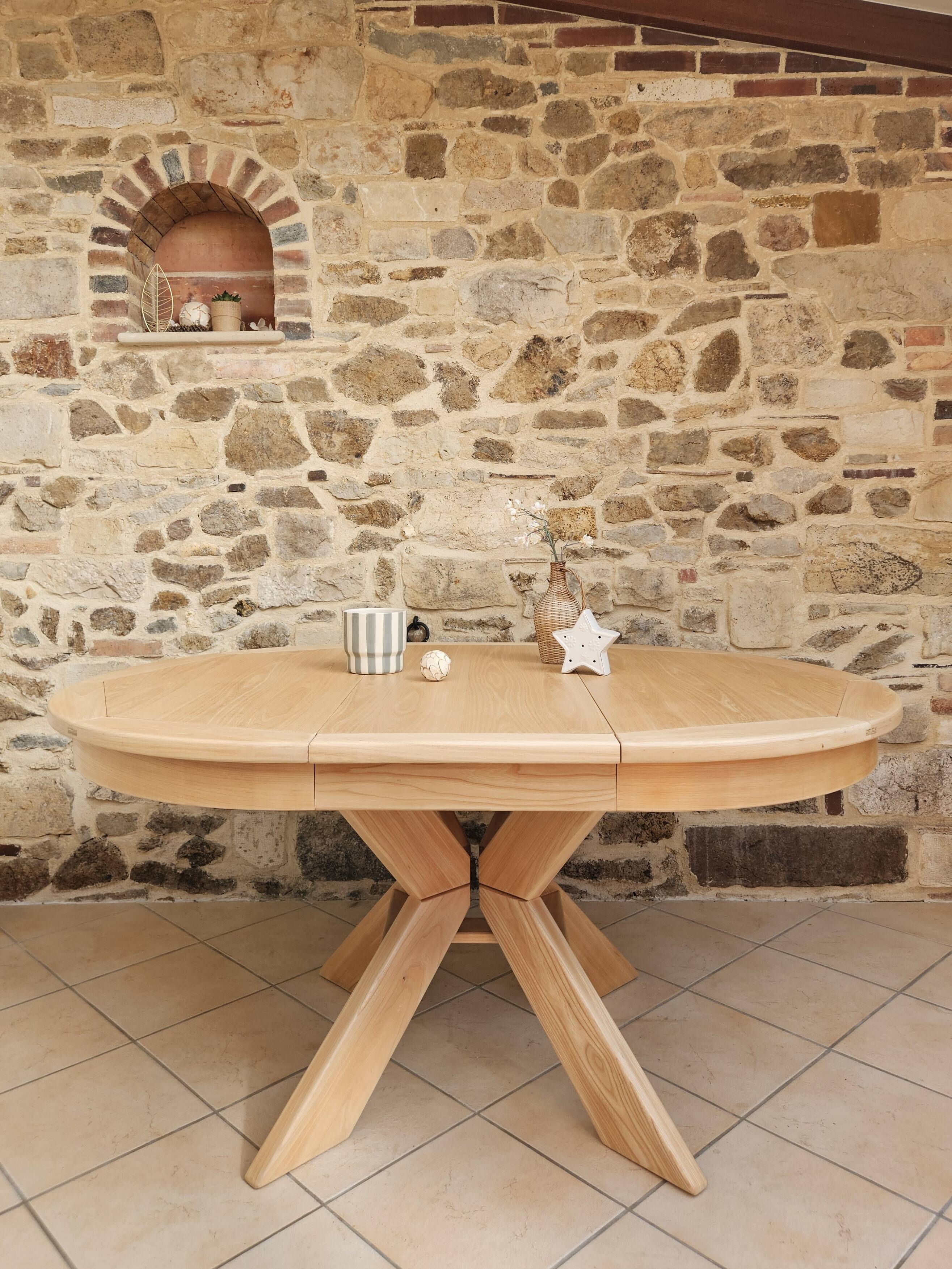 Table ronde orme style Pierre Chapo