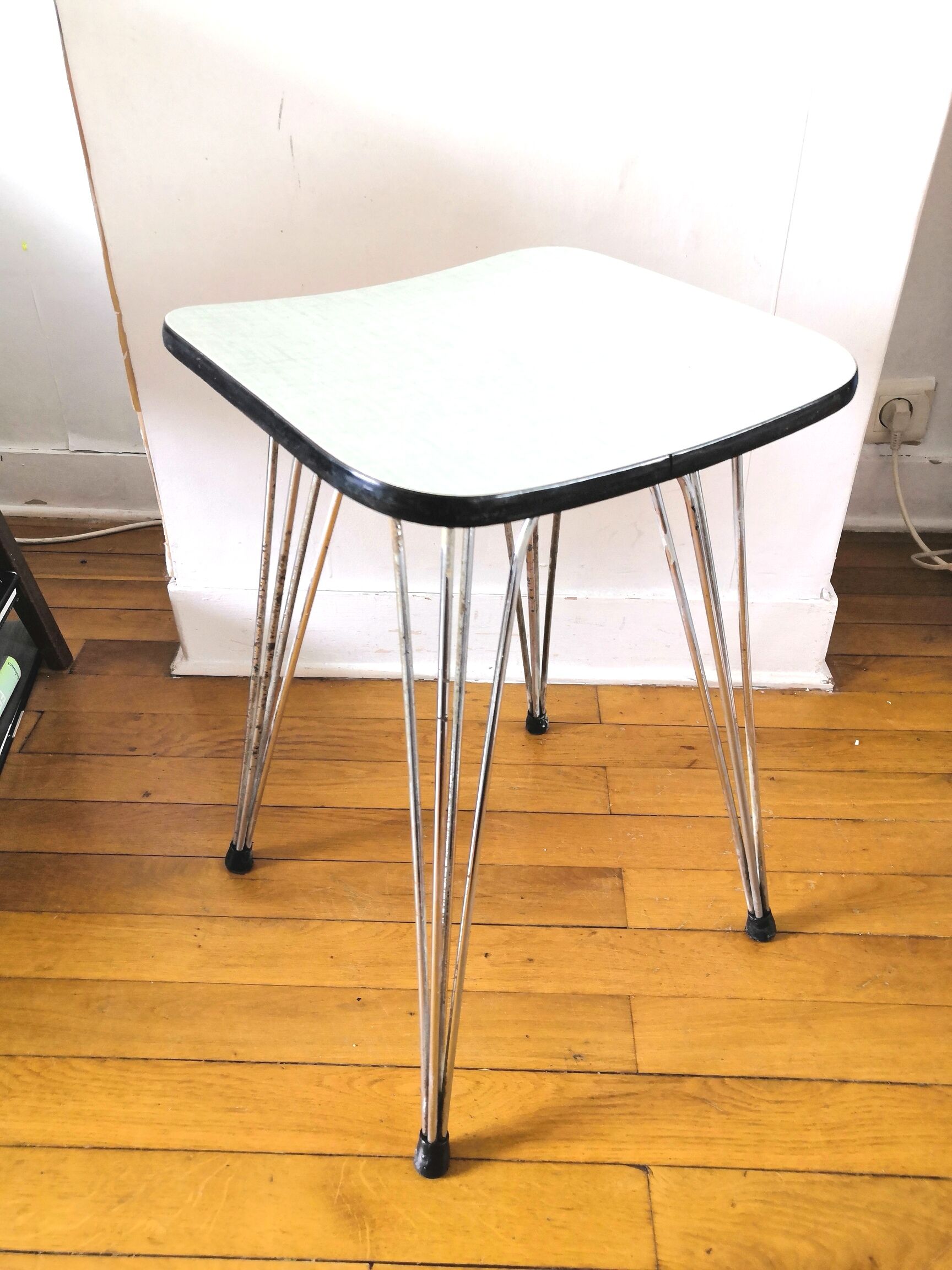 Stool formica feet eiffel design 60s - 70s