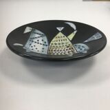 Plat décoratif en grès émaille, "varite", lisa larson,  gustavsberg, 60's