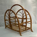 Rattan magazine holder