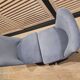 Pair of armchairs in grey velvet