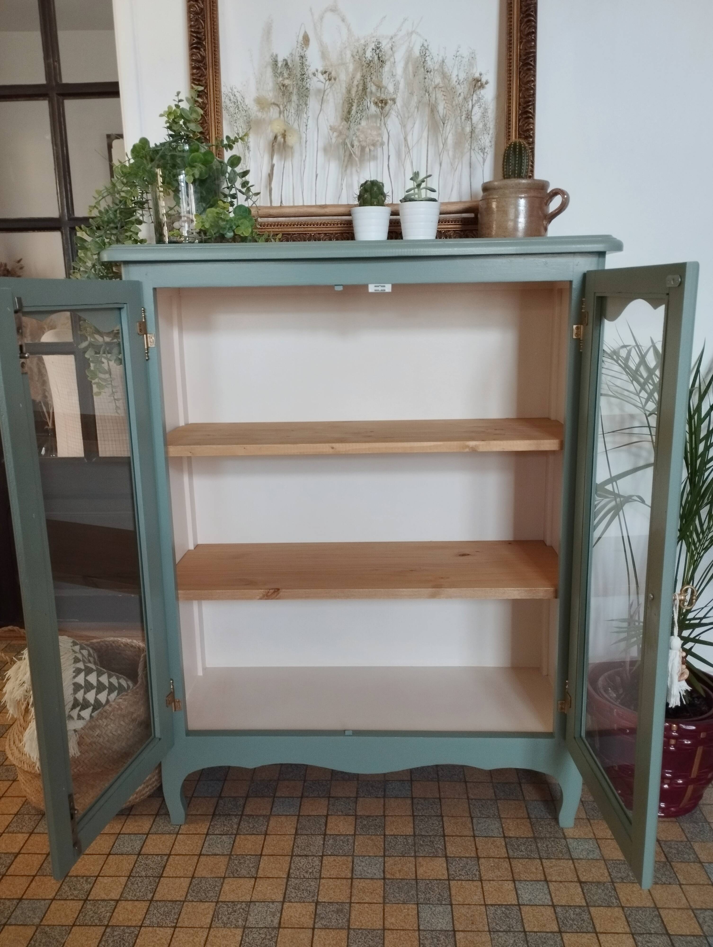Vintage library display case