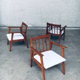 Mid-Century Modern Dutch Armchair Set, Netherlands, 1950s, Set of 3