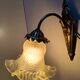 Art Nouveau wall light in bronze and glass - early 20th century