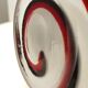 Large Red, Black and White Glass Vase attr. to Carlo Moretti