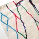 Moroccan Berber carpet azilal ecru with colorful patterns 232x162cm