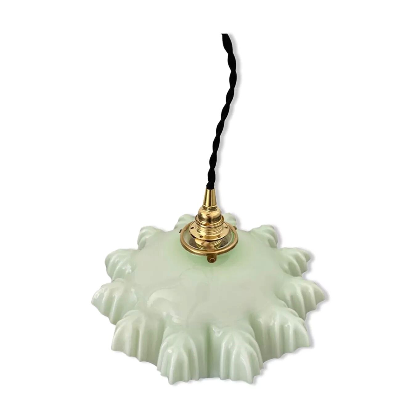 Vintage pendant lamp in electrified pastel opaline to nine
