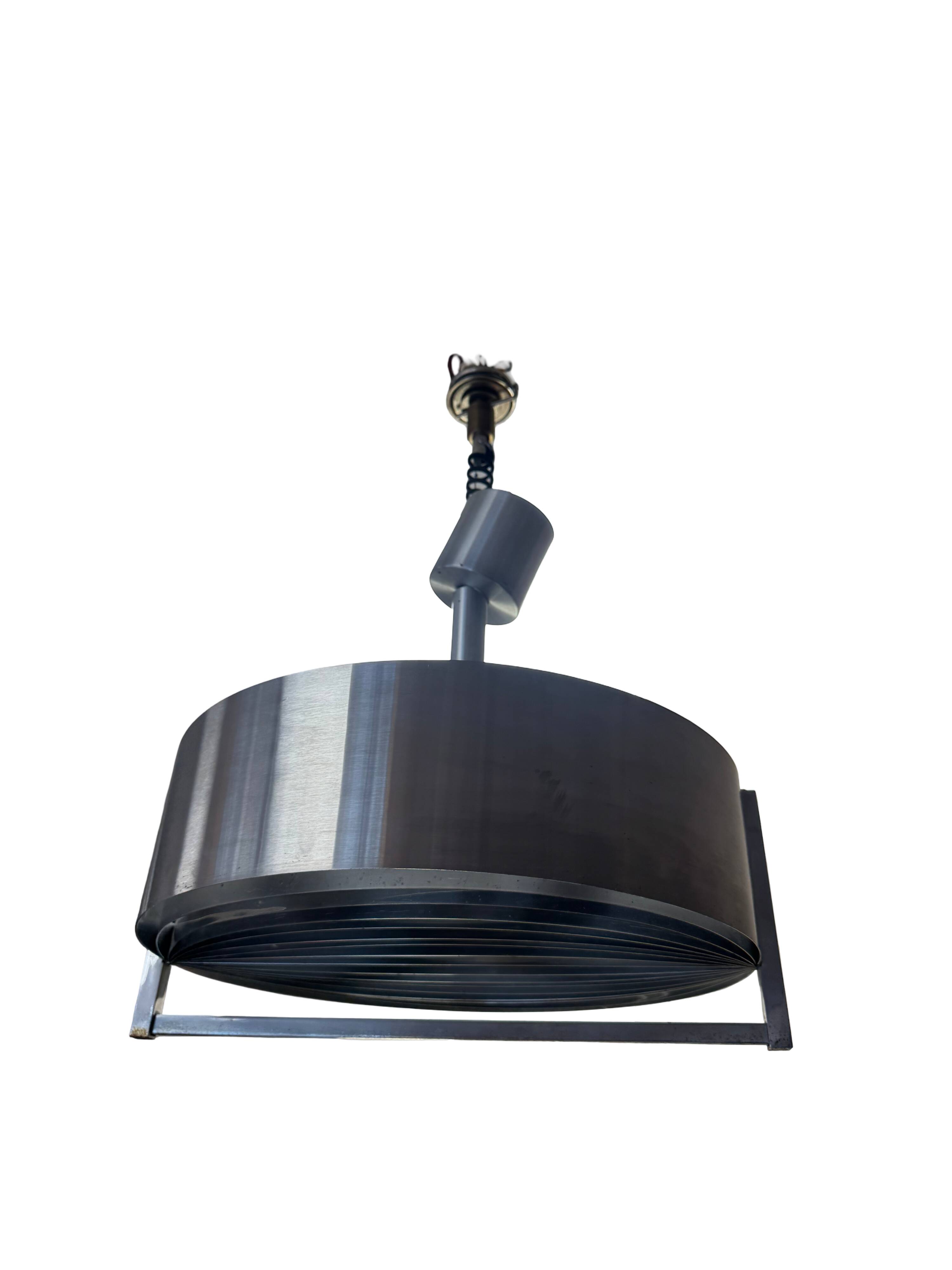 Brushed steel suspension