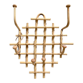Bamboo wall coat rack