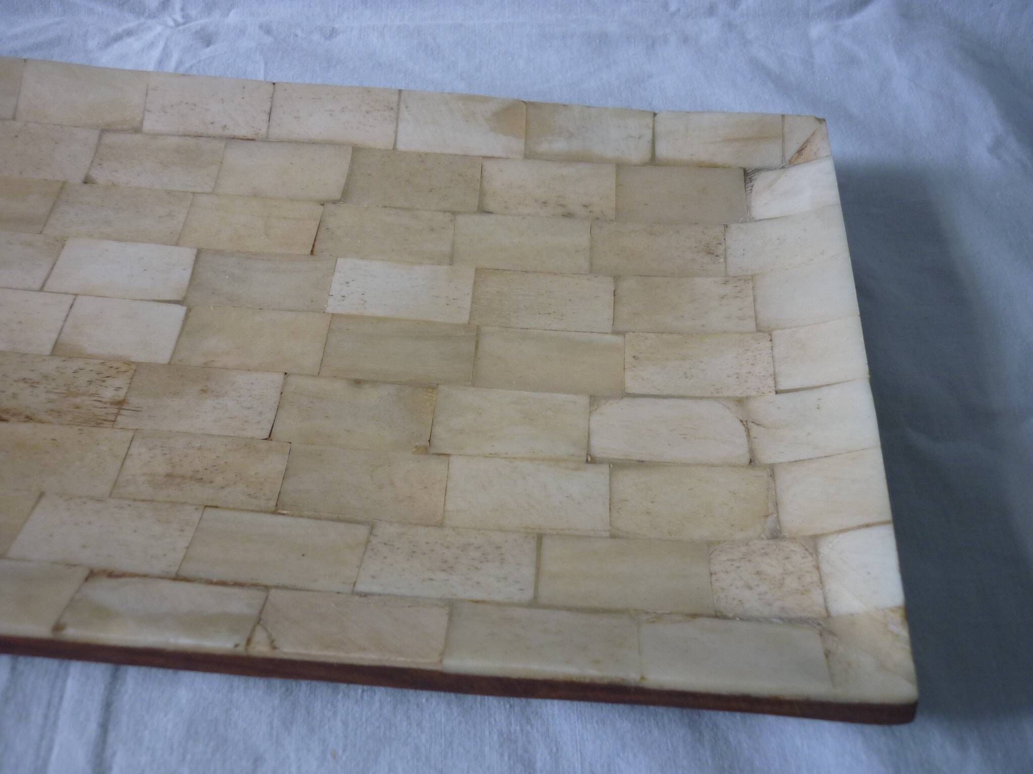Rectangular bone tray, 34.5 cm