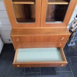 vintage 1960s bookcase/dresser with built-in chest of drawers