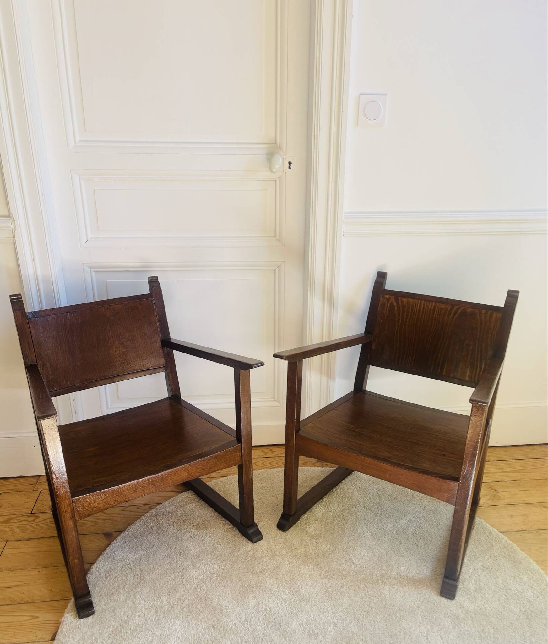 Fauteuils art déco  en bois