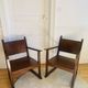 Art Deco wooden armchairs
