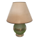 50s lamp with granite glass and gold trim