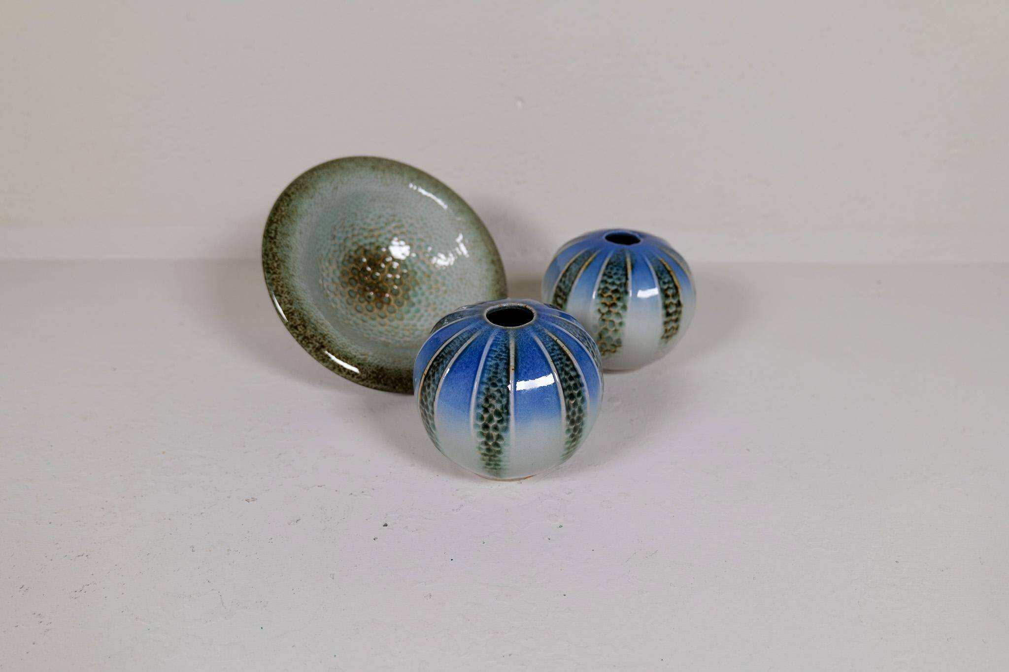 Modern Scandinavian Ceramic Pieces "Lagoon" Carl-Harry Stålhane Sweden