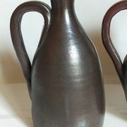 Duo of pottery by Jean Dubost in vintage Noron stoneware
