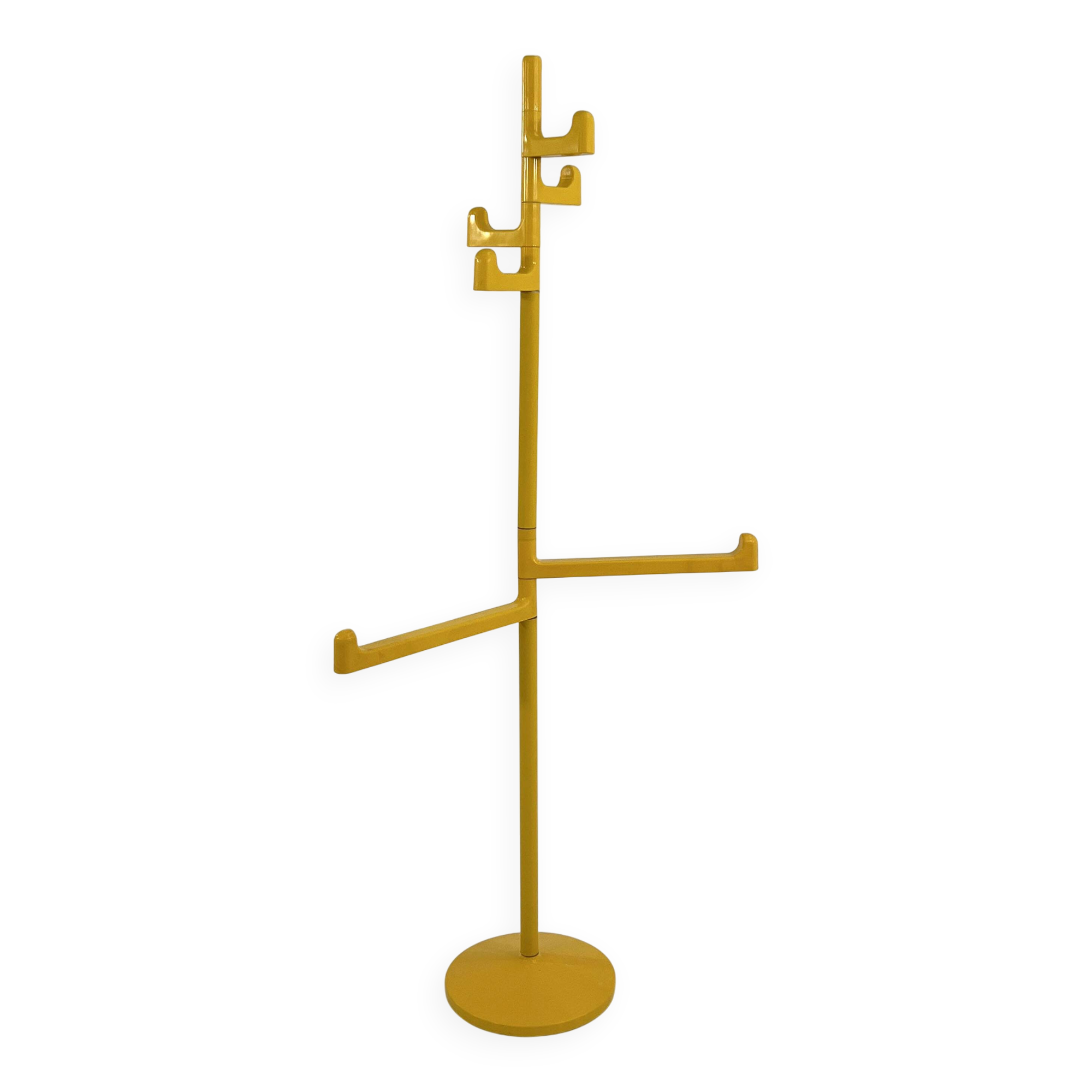Yellow towel holder by Makio Hasuike for Gedy, 1970s