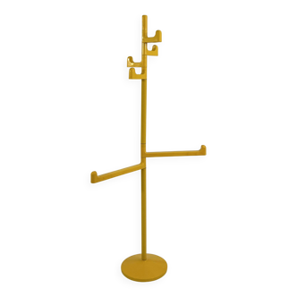 Yellow towel holder by Makio Hasuike for Gedy, 1970s