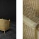 Vintage Mid-Century Italian Modern Boho Rattan Barrel Chair, 1970s