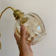 Vintage amber glass suspension globe