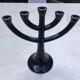 Contemporary chandelier in black cast iron