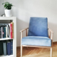 Vintage polish armchair 300-190 in velvet from mid century