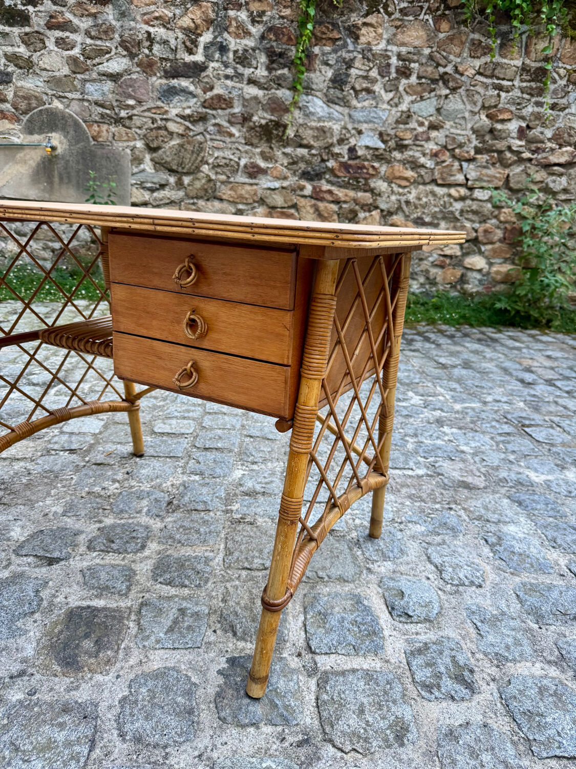 Rattan desk