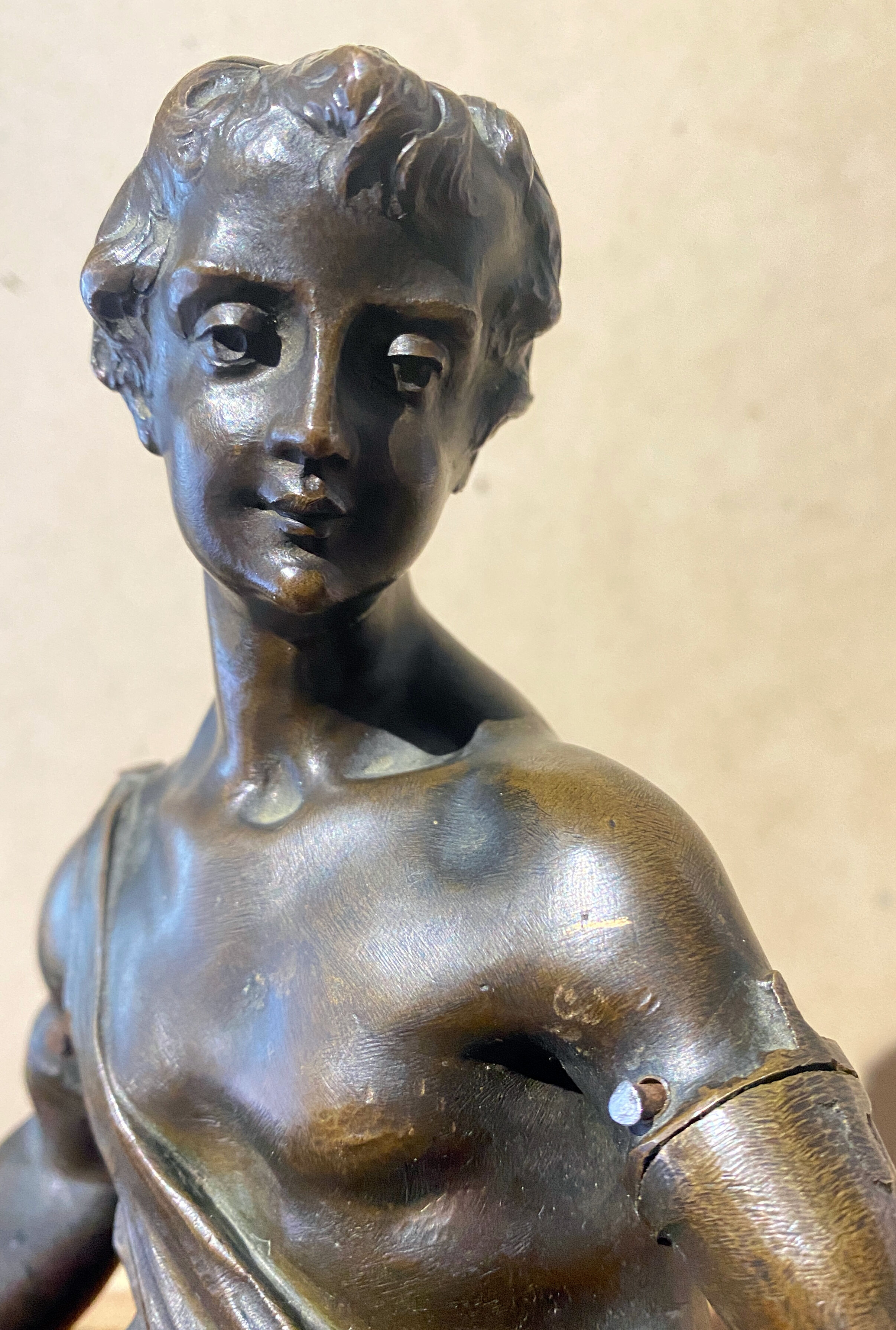 Bronze ancient allegory of the "Arts" sculpture