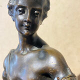 Bronze ancien allégorie des "Arts" sculpture