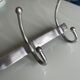 Wall coat rack in silver metal