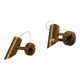 Pair of Adjustable Mid-Century Italian Brass Wall Sconces, 1970s
