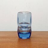 Blue glass vase model 20064 in Mid-Century style by Vladislav Urban for Hermanova Hut, 1960s.