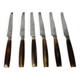 Set de 6 couteaux à dessert virole en argent